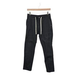 Vuori Pants Womens Small Black Drawstring Elastic‎ Waist Zip Pocket Casual